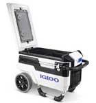Igloo Trailmate Marine Cooler with All-Terrain Wheels, Butler Tray, Pull Handle