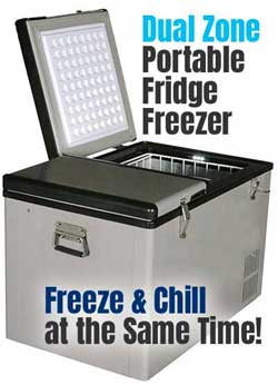 Whynter Dual Zone Portable Fridge/Freezer for Camping, Office, Home