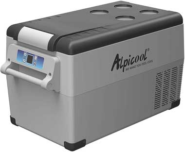 Alpicool Portable Fridge Freezer for Cooling Food While Traveling or Camping