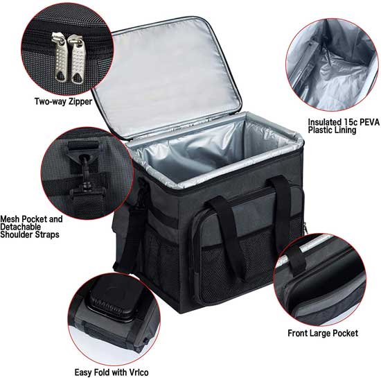 Thermoelectric Car Cooler Bag Features