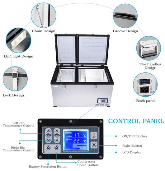 Costway Refrigerator Freezer Features