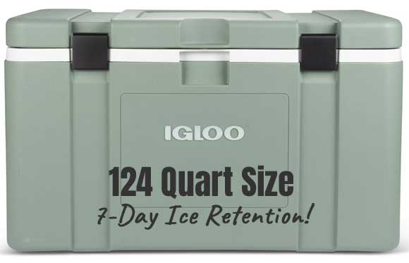 Igloo Mission Cooler 124 Quart Size Keeps Ice Cold for 7 Days